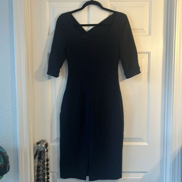 Black Halo famous Jackie O dress navy. Very versatile. - Picture 9 of 12